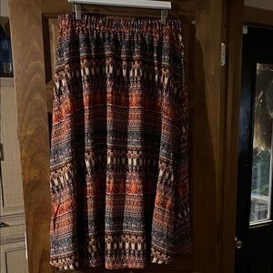 SHEIN Curve Bohemian Print Maxi Skirt